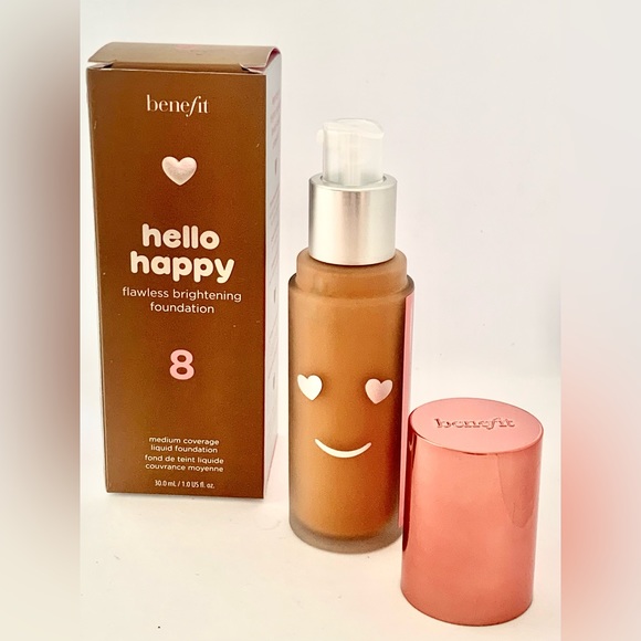 Benefit Hello Happy Flawless Brightening Foundation 30mL Shade 8 - Picture 2 of 8